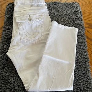 True Religion white Capri pants